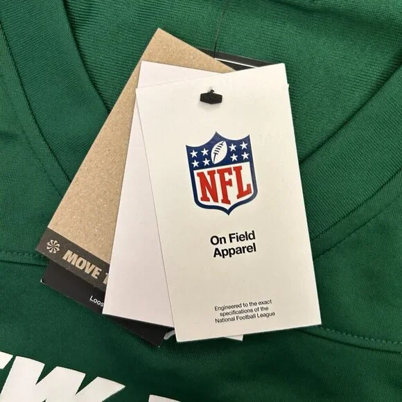 Nike New York Jets Football Jersey NFL #2 Wilson Men's Size L - Large - NWT $130 - Picture 12 of 16